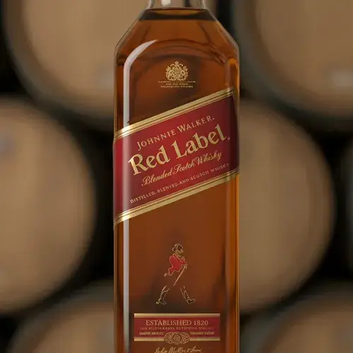 Botella de red label y onix