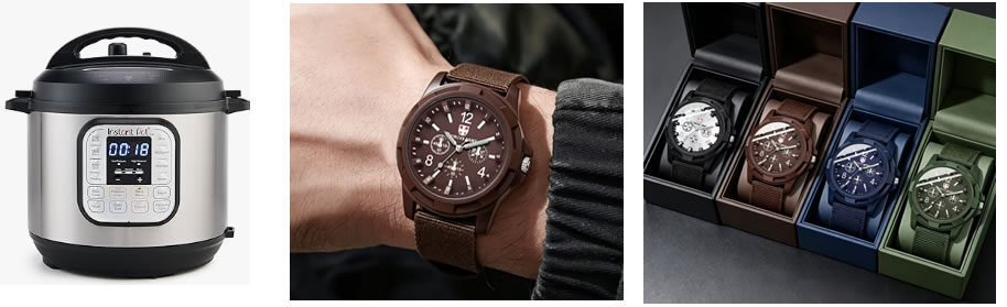 Olla multifuncional y dos juegos de relojes de pulso